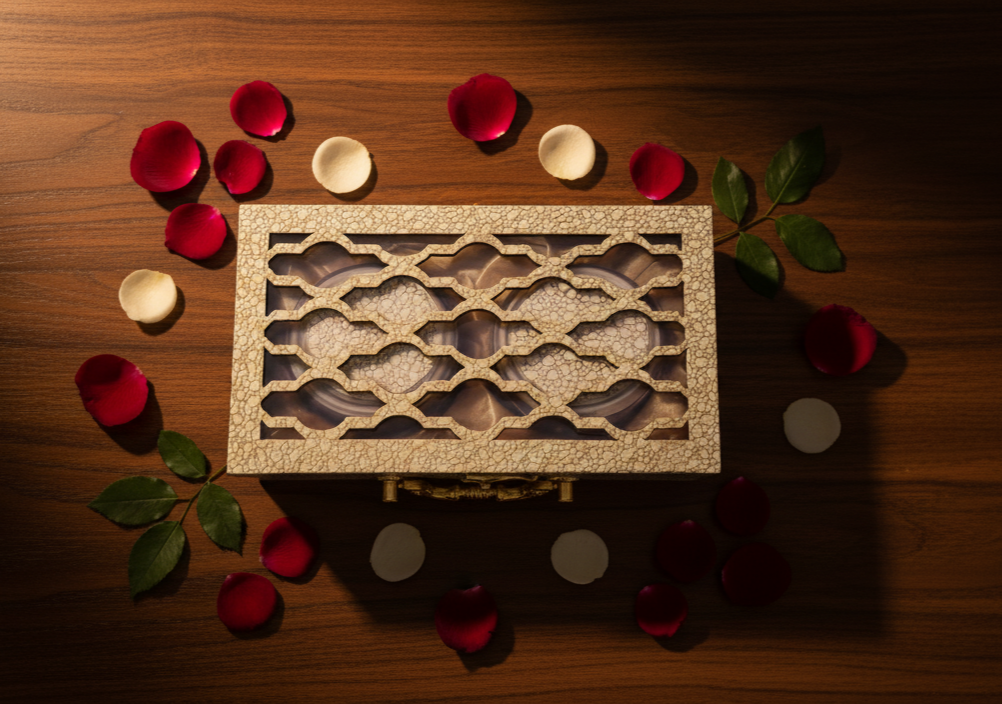 Premium Dry Fruit Box - Two Jars and Wodden Finish