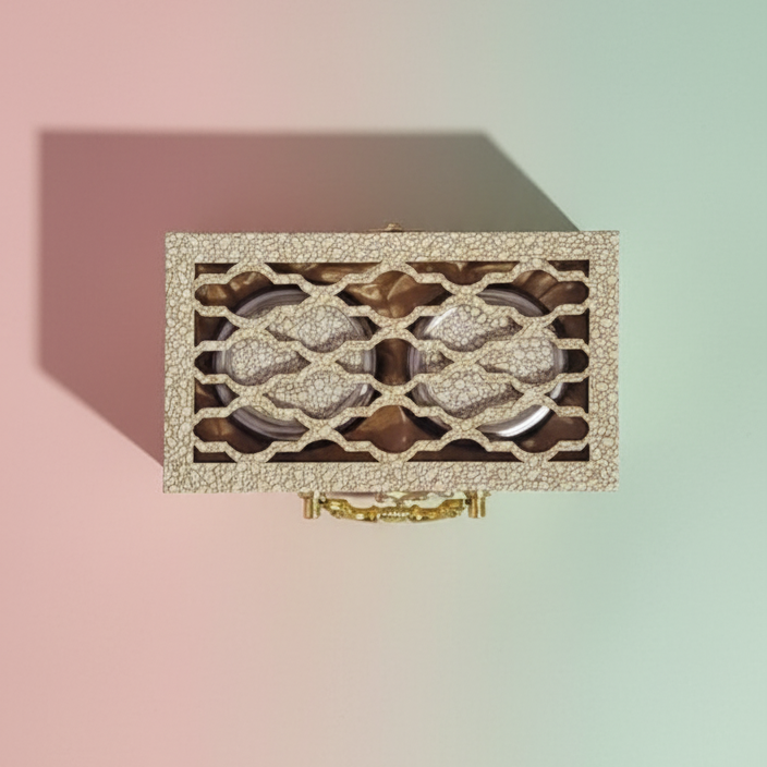 Premium Dry Fruit Box - Two Jars and Wodden Finish